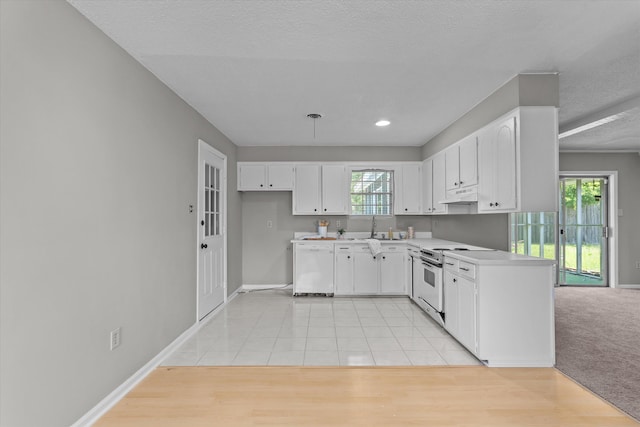 2701 Gardenbrook Ct, Augusta, GA 30906 - kitchen with range, white dishwasher, under cabinet range hood, a sink, and light countertops
