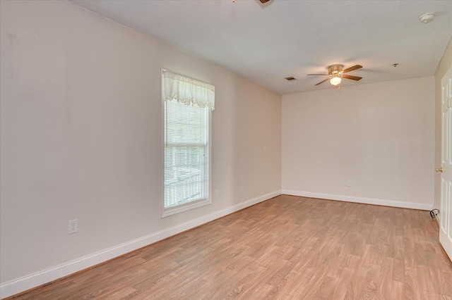 280 W Forrest St, Harlem, GA 30814 - spare room featuring light wood finished floors, a ceiling fan, baseboards, and a smoke detector