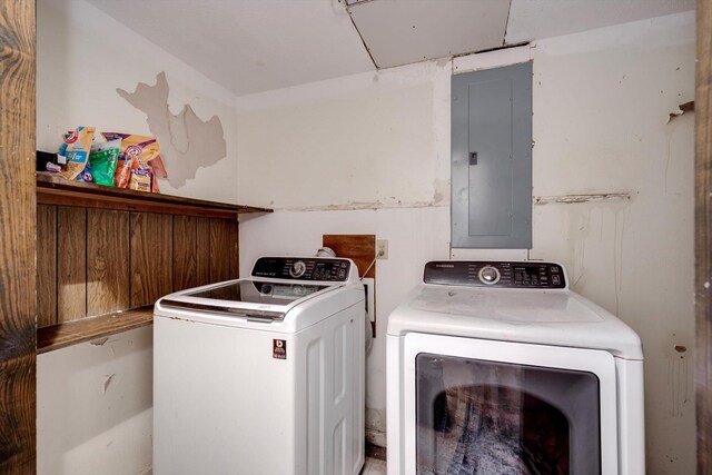 707 Oriole St, Aiken, SC 29803 - washroom featuring electric panel and washer and dryer