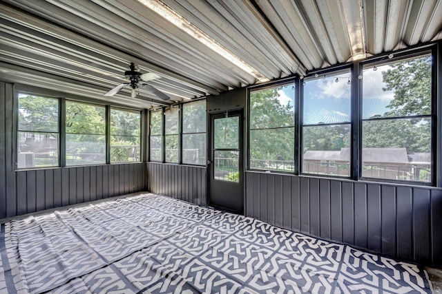 707 Oriole St, Aiken, SC 29803 - unfurnished sunroom featuring ceiling fan and healthy amount of natural light