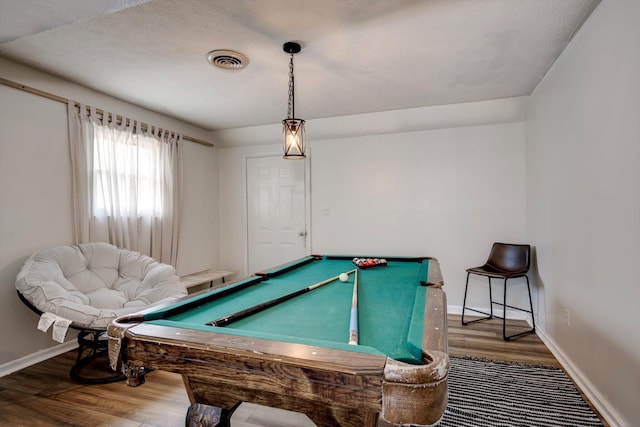 707 Oriole St, Aiken, SC 29803 - playroom featuring billiards table, wood finished floors, and baseboards