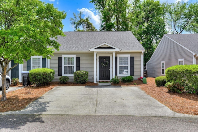 view of front of home featuring roof with shingles