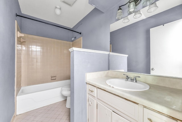 1736 Goshen Rd, Augusta, GA 30906 - full bathroom featuring vanity, tub / shower combination, and tile patterned flooring