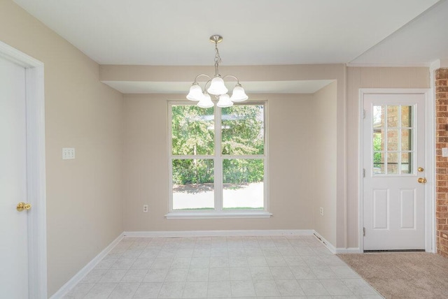 112 W Lynne Dr, Augusta, GA 30907 - unfurnished dining area featuring baseboards and a chandelier