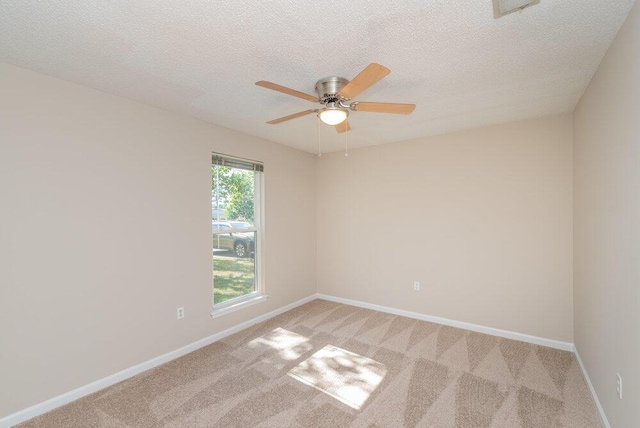 112 W Lynne Dr, Augusta, GA 30907 - empty room with light carpet, ceiling fan, and a textured ceiling
