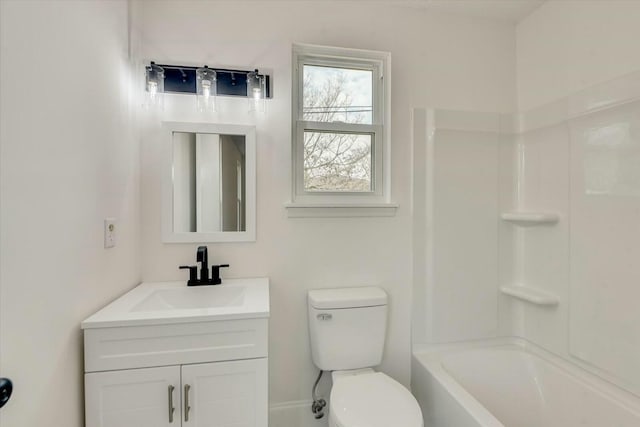 full bath with vanity and toilet