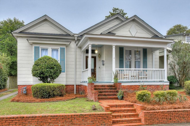 view of front of house with covered porch