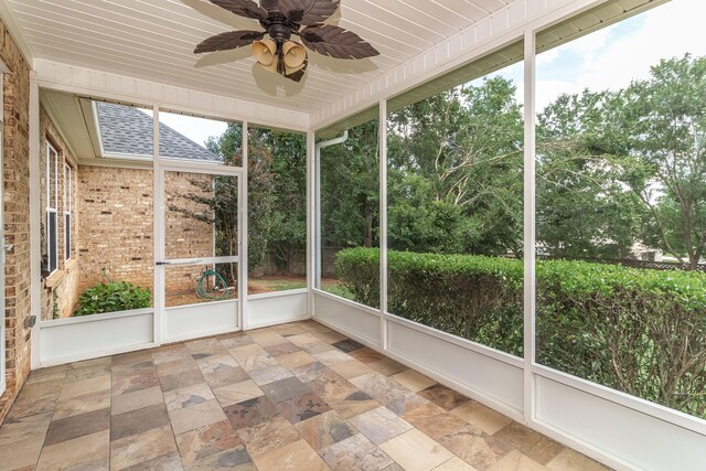 5191 Windmill Pl, Evans, GA 30809 - unfurnished sunroom with ceiling fan