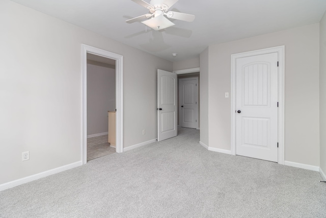 5191 Windmill Pl, Evans, GA 30809 - unfurnished bedroom featuring light carpet, ceiling fan, and ensuite bathroom