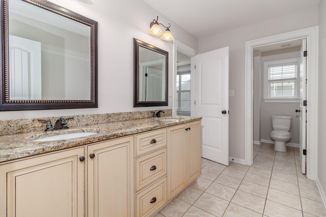 5191 Windmill Pl, Evans, GA 30809 - bathroom with double vanity and tile patterned flooring