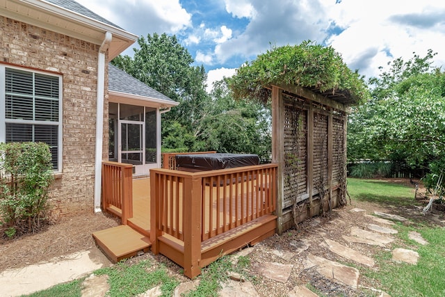 5191 Windmill Pl, Evans, GA 30809 - deck with a sunroom
