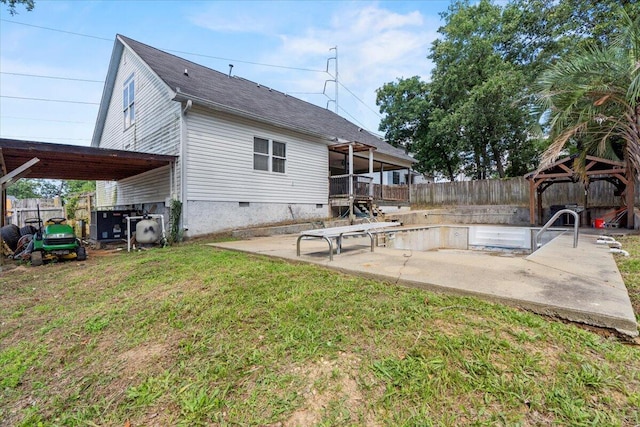227 Waters Way, Martinez, GA 30907 - rear view of property with a patio area, crawl space, a gazebo, and a shingled roof