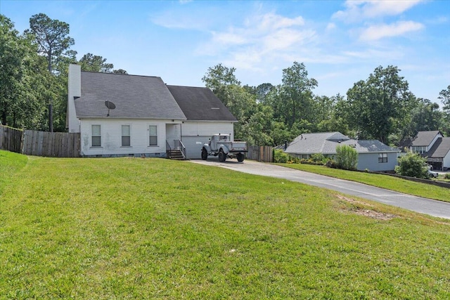 227 Waters Way, Martinez, GA 30907 - view of front facade with driveway, a chimney, a garage, and crawl space