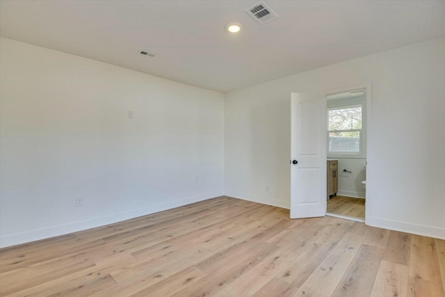 empty room featuring light wood-type flooring