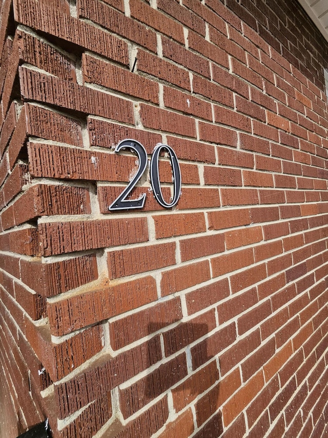 details featuring brick siding