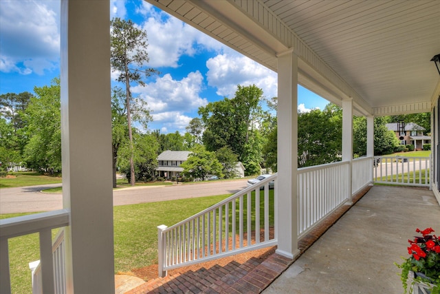 view of patio with a porch