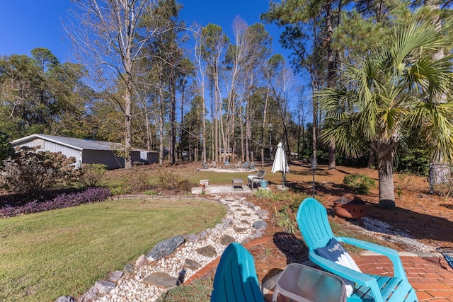 view of grassy yard
