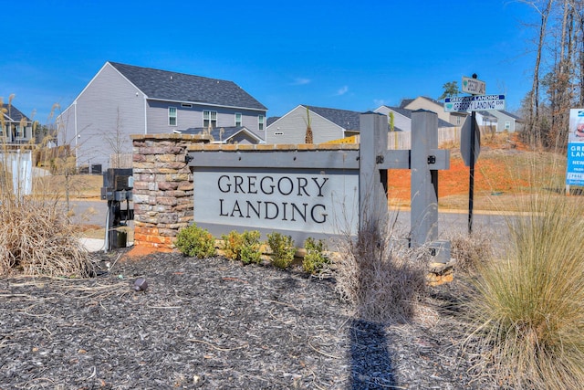 view of community sign