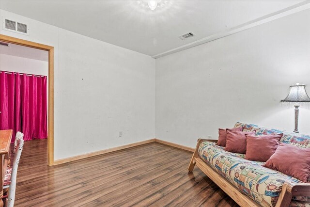 living room featuring hardwood / wood-style flooring