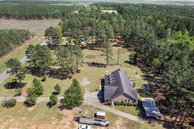 aerial view featuring a rural view