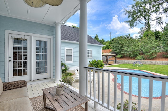 210 Oleander Trl, Evans, GA 30809 - balcony featuring view of pool