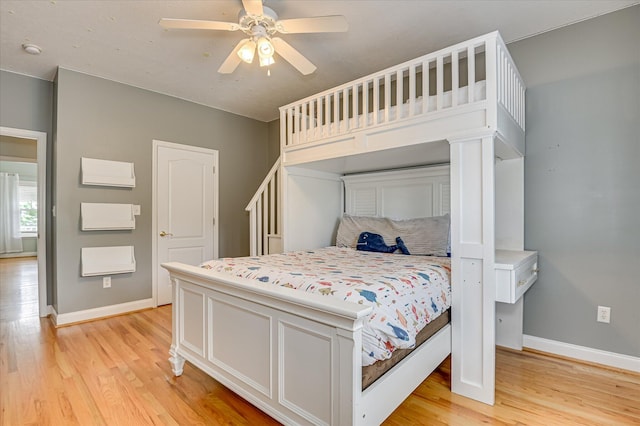 210 Oleander Trl, Evans, GA 30809 - bedroom with light wood finished floors and a ceiling fan
