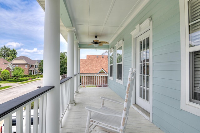 210 Oleander Trl, Evans, GA 30809 - porch with a ceiling fan