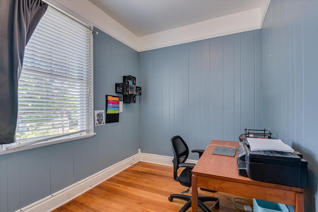 office featuring light hardwood / wood-style floors