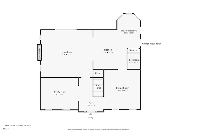 225 Old Mill Rd, Martinez, GA 30907 - view of home floor plan