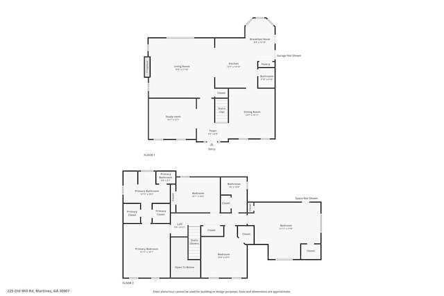 225 Old Mill Rd, Martinez, GA 30907 - view of room layout