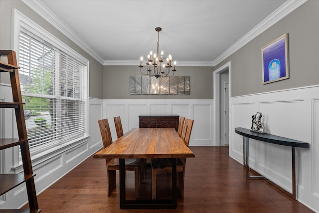 322 Pump House Rd, Evans, GA 30809 - dining room featuring a decorative wall, a notable chandelier, and crown molding