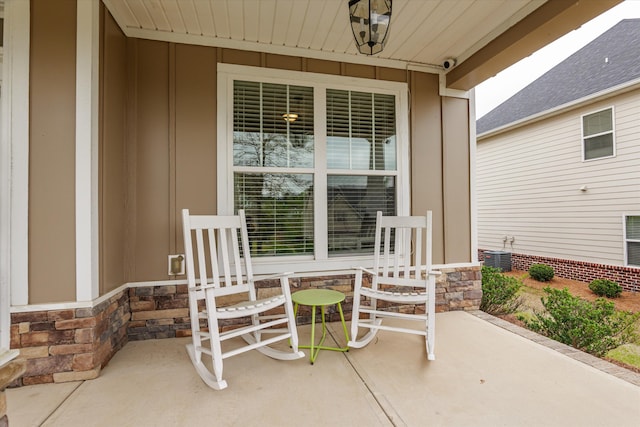 322 Pump House Rd, Evans, GA 30809 - view of patio featuring central AC and covered porch