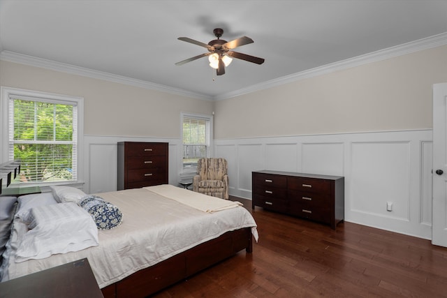 322 Pump House Rd, Evans, GA 30809 - bedroom with a decorative wall, ornamental molding, and multiple windows