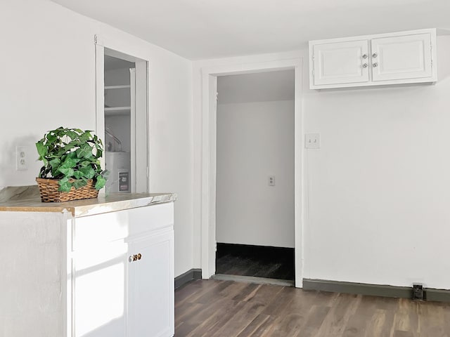 599 Twin Oaks Rd, Thomson, GA 30824 - interior space featuring wood finished floors, white cabinetry, and light countertops