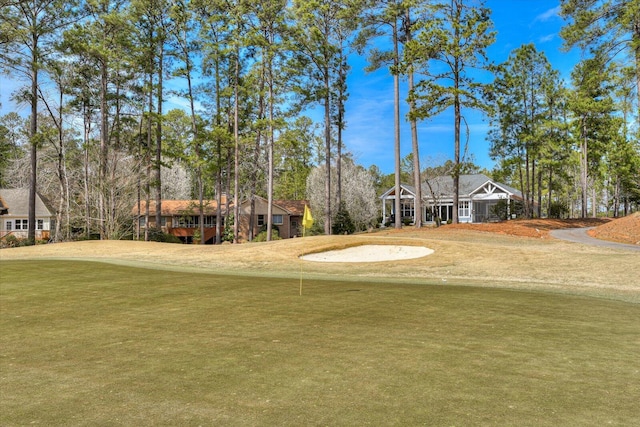 view of community featuring a yard