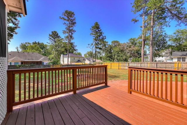 4142 Quinn Dr, Evans, GA 30809 - wooden terrace featuring a fenced backyard and a residential view