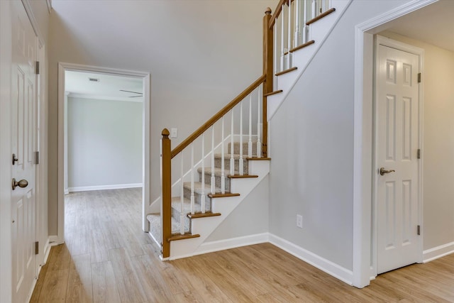 4142 Quinn Dr, Evans, GA 30809 - stairway featuring wood finished floors and baseboards