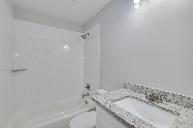 2815 Ridge Crest Dr, Hephzibah, GA 30815 - bathroom with toilet, bathtub / shower combination, and vanity