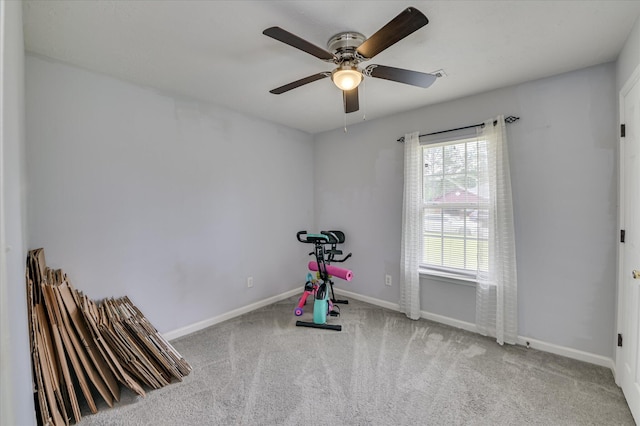 2211 Altman Way, Hephzibah, GA 30815 - workout room with carpet and a ceiling fan
