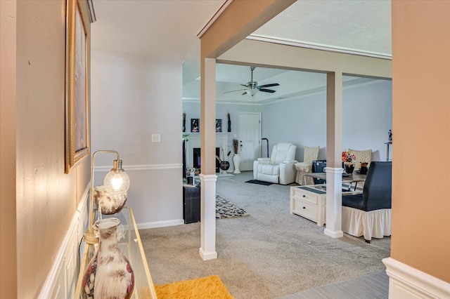 2211 Altman Way, Hephzibah, GA 30815 - foyer entrance featuring a ceiling fan and carpet floors