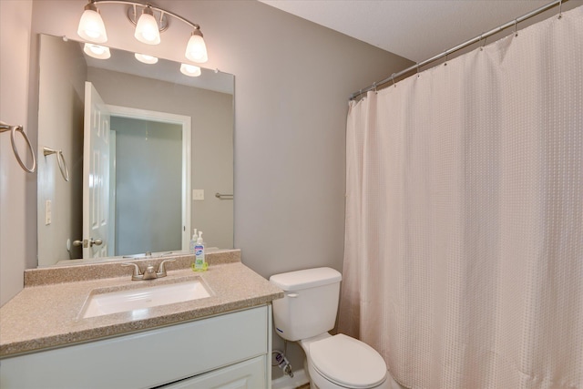 3643 Stanton Ct, Augusta, GA 30906 - bathroom featuring toilet, vanity, and a shower with shower curtain