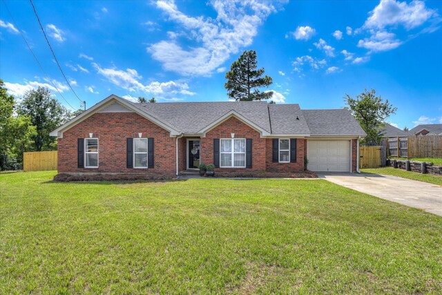 3643 Stanton Ct, Augusta, GA 30906 - ranch-style house with a garage, concrete driveway, brick siding, and roof with shingles