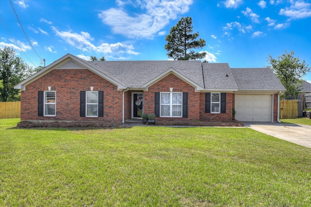 3643 Stanton Ct, Augusta, GA 30906 - single story home with a garage, brick siding, concrete driveway, and a shingled roof