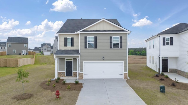 view of front of house featuring a garage