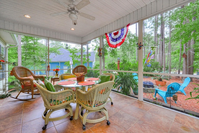 901 Patriots Pt, Mccormick, SC 29835 - sunroom / solarium featuring a ceiling fan