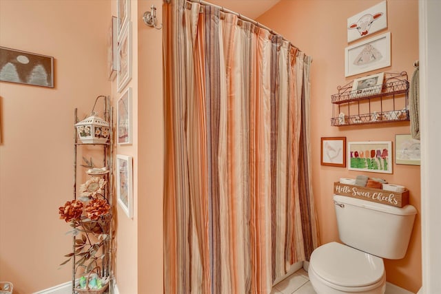 901 Patriots Pt, Mccormick, SC 29835 - full bath with toilet, tile patterned flooring, and a shower with shower curtain