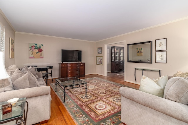 3247 Ramsgate Rd, Augusta, GA 30909 - living room with wood finished floors, crown molding, and baseboards