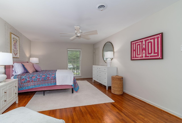 3247 Ramsgate Rd, Augusta, GA 30909 - bedroom featuring wood finished floors, ceiling fan, and baseboards