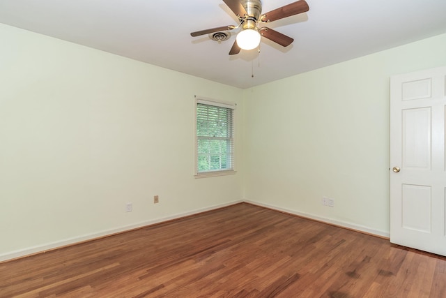 3247 Ramsgate Rd, Augusta, GA 30909 - spare room with wood finished floors, baseboards, and ceiling fan