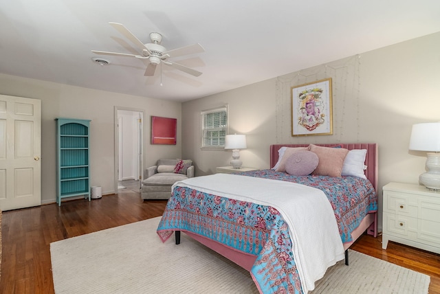 3247 Ramsgate Rd, Augusta, GA 30909 - bedroom featuring wood finished floors and a ceiling fan